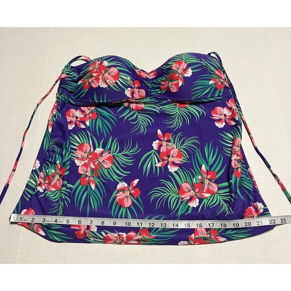 Womens Old Navy Swim Top Tropical Padded Tankini Halter Removable Straps XL NWT - Picture 11 of 11
